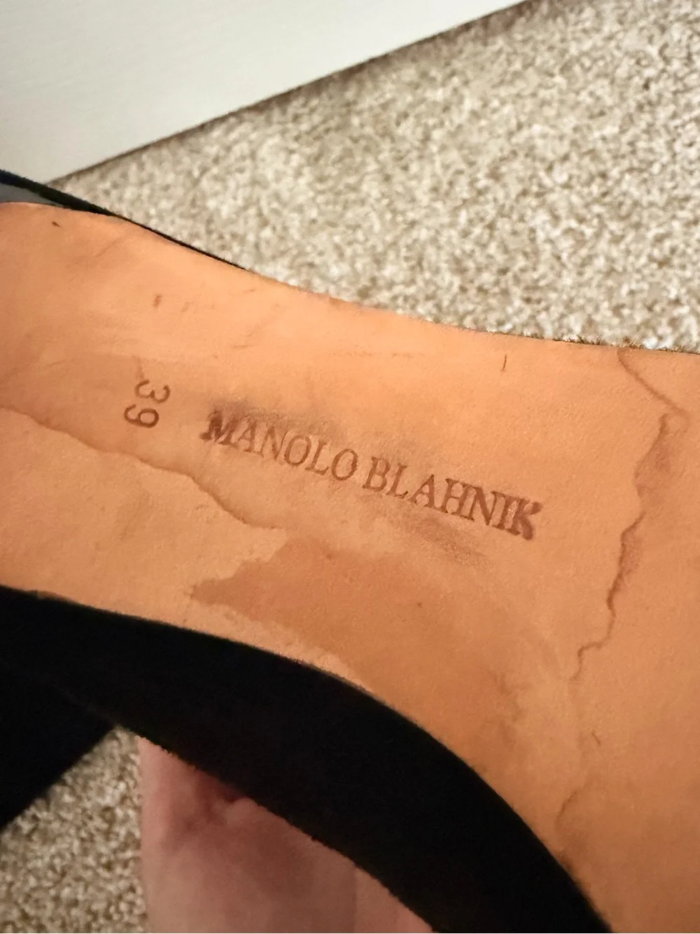 Manolo Blahnik Black Suede Over-the-Knee Pointed-Toe Stiletto Boots